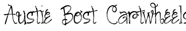 Austie Bost Cartwheels font preview